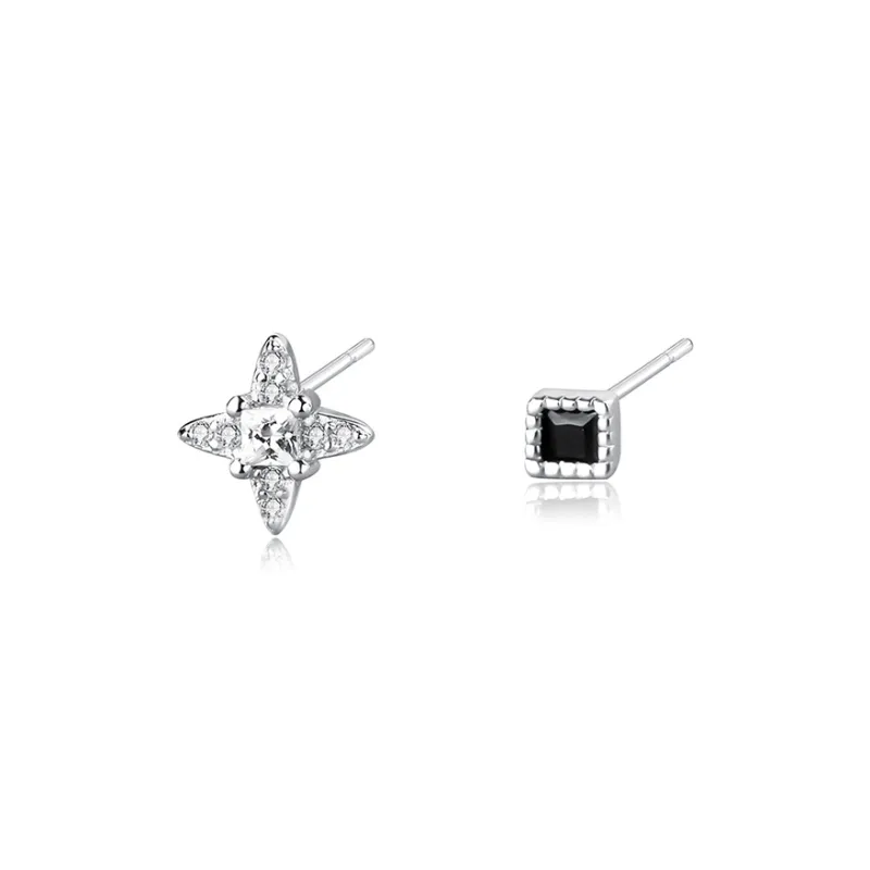 SHK Sterling Silver Stud Earrings Unisex-0