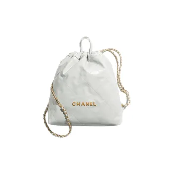 CHANEL Calfskin Backpack Large Size Women's Light Blue