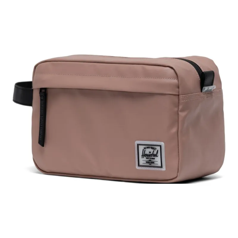 Herschel Recycled Material Handbag Zip Closure Wrist Bag Storage Bag Regular Unisex Gray Rose-1