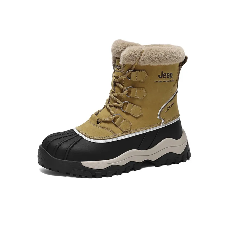 Jeep Warm Water-Resistant Wear-Resistant Cushioning Short Snow Boots Men's-7