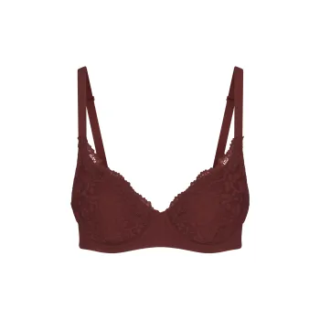 SKIMS FW24 FITS EVERYBODY LACE FULL COVERAGE BRA Bra Women's 1 Pack OXBLOOD/Ox Blood