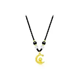 Star Moon Serpent Necklace[Black Bead]