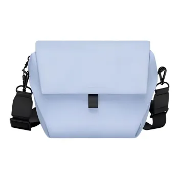 LEVEL8 PU Messenger Bag Shoulder Bag Crossbody Bag Small Size Unisex Light Sea Blue