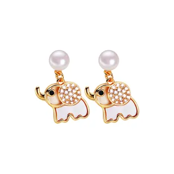 HENGSHENG Freshwater Pearl Earrings Women's
