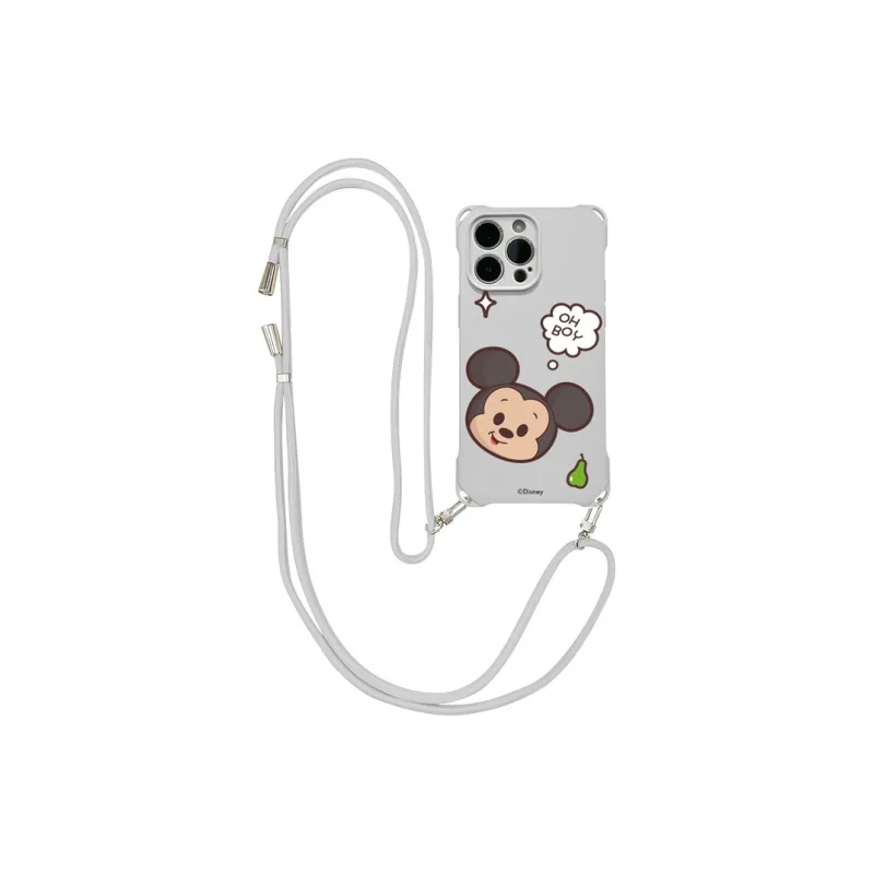 Disney Silicone Material Square Lanyard Cartoon Mickey Phone Cases Compatible With Apple 16 Pro Max/Pro/Plus/15/14/13-10