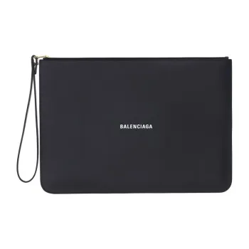Balenciaga Cow Leather Clutch Men's Black
