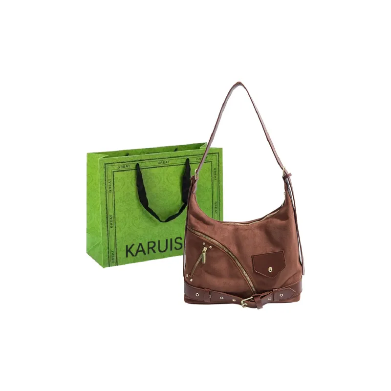 KARUISHA Suede Crossbody Bag, Shoulder Bag Women's Khaki/Black/Brown/Coffee-8