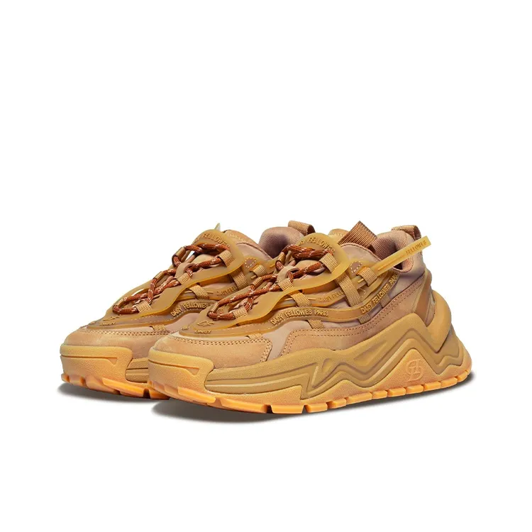 Daisy Fellowes Devil One Anti-Slip And Wear-Resistant Height Increasing Chunky Sneakers Unisex Khaki-3
