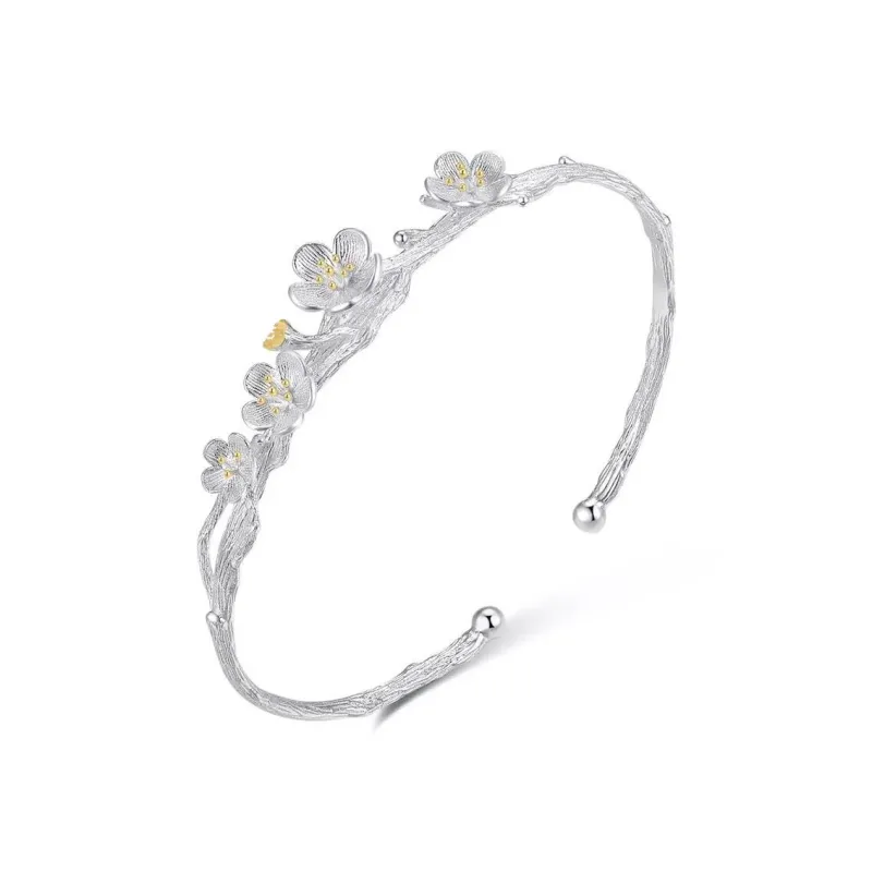 KING OF BLING 925 Sterling Silver Bangles Women's New Chinese Style, Good Luck-0