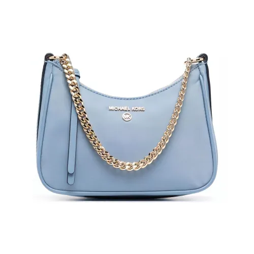 MICHAEL KORS Jet Set Leather Shoulder Bag, Crossbody Bag Medium Size Women's Blue