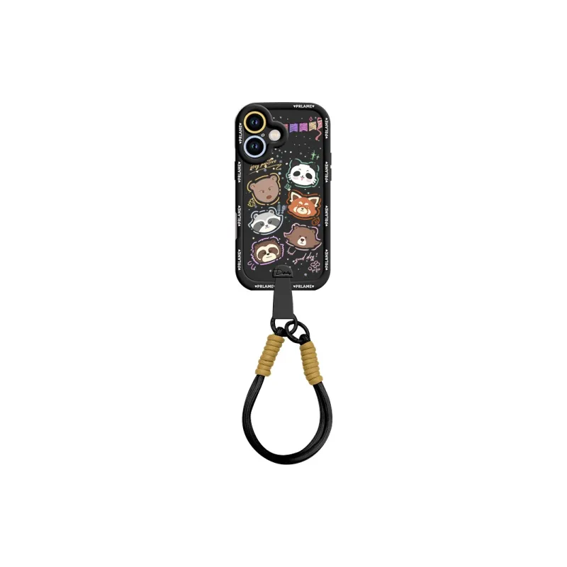 Sen Dog Silicone Material Cartoon With Lanyard Crossbody Phone Cases Compatible With Apple 16 Pro Max/Pro/Plus/15/14/13-0