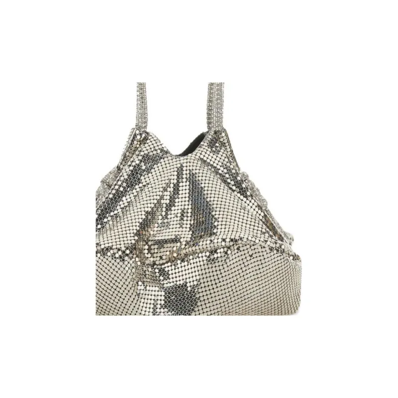 KARA Crystal Portable Crossbody Bag Shoulder Bag Women's Silver-4