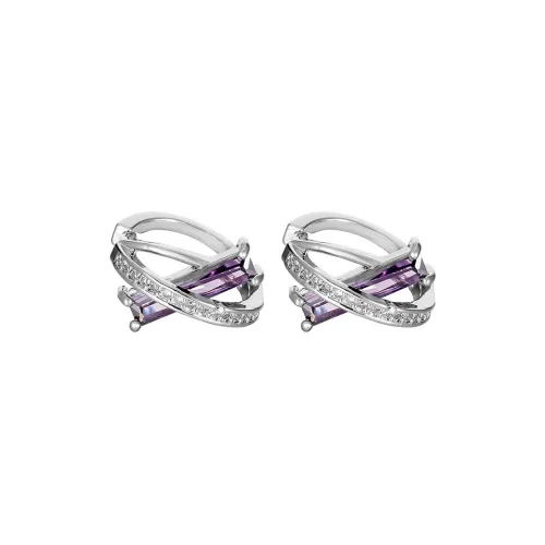 KING OF BLING Alloy With Zircon Stud Earrings Unisex Year Of The Snake Good Luck