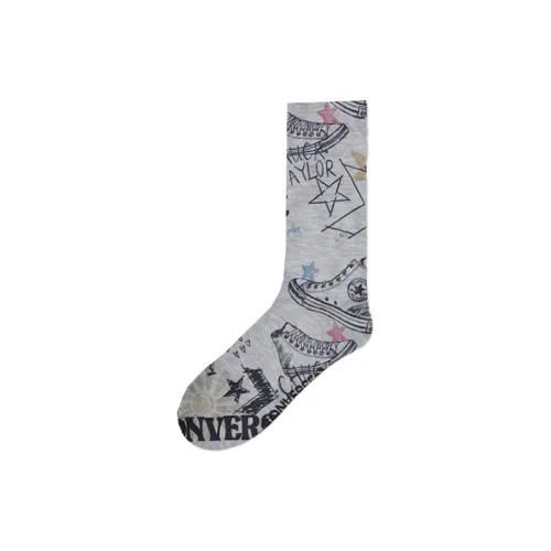 Converse Mid-Calf Socks Unisex 1 Pack Gray