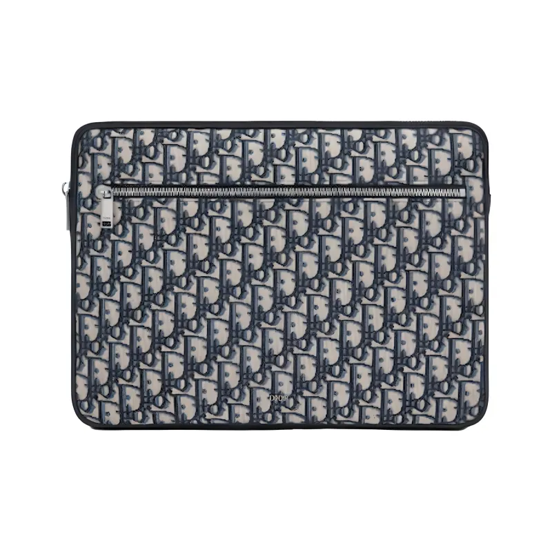 DIOR Canvas Bag Clutch Laptop Bag Unisex Black/White-0