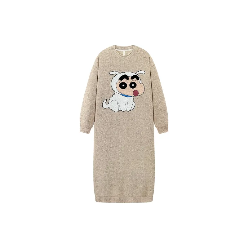 Gongdie x LABIXIAOXIN LIANMINGKUAN Pajama Robe Women's Dark Apricot-0