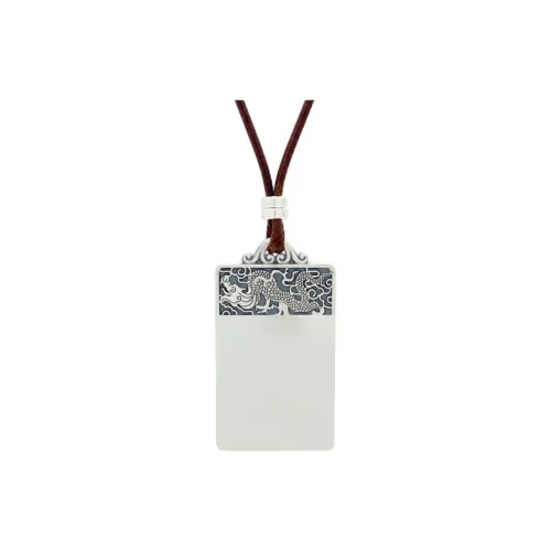 JINLUWANG Sterling Silver Hand Woven Cord Pendant Necklace Set Unisex