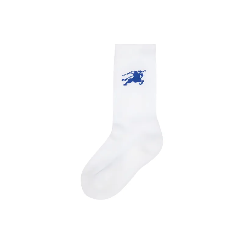 Burberry Mid Calf Socks Unisex White-1