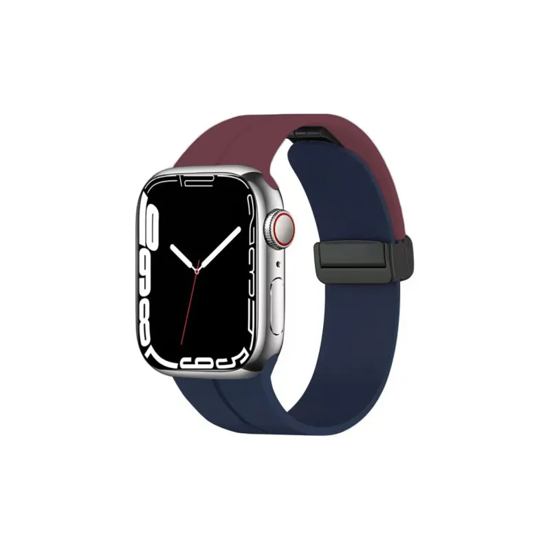 QIZHENG Watch Band Apple Compatibility 45mm Silicone Material-4