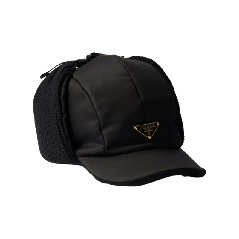 PRADA Re-rylon And Wool Trapper Hat-1