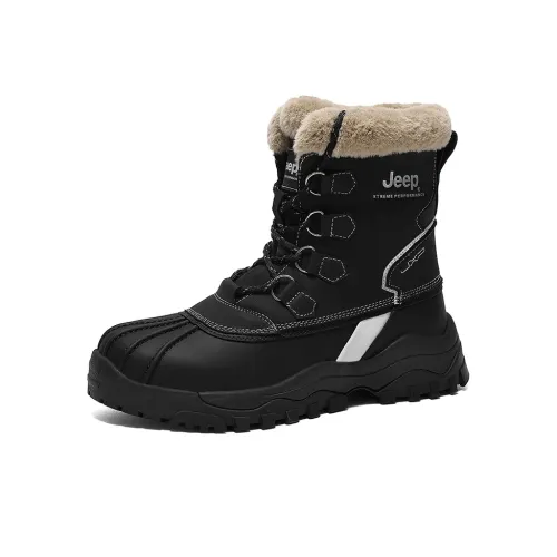 Jeep Warm Water Resistant Wear Resistant Cushioning Short Snow Boots Men's