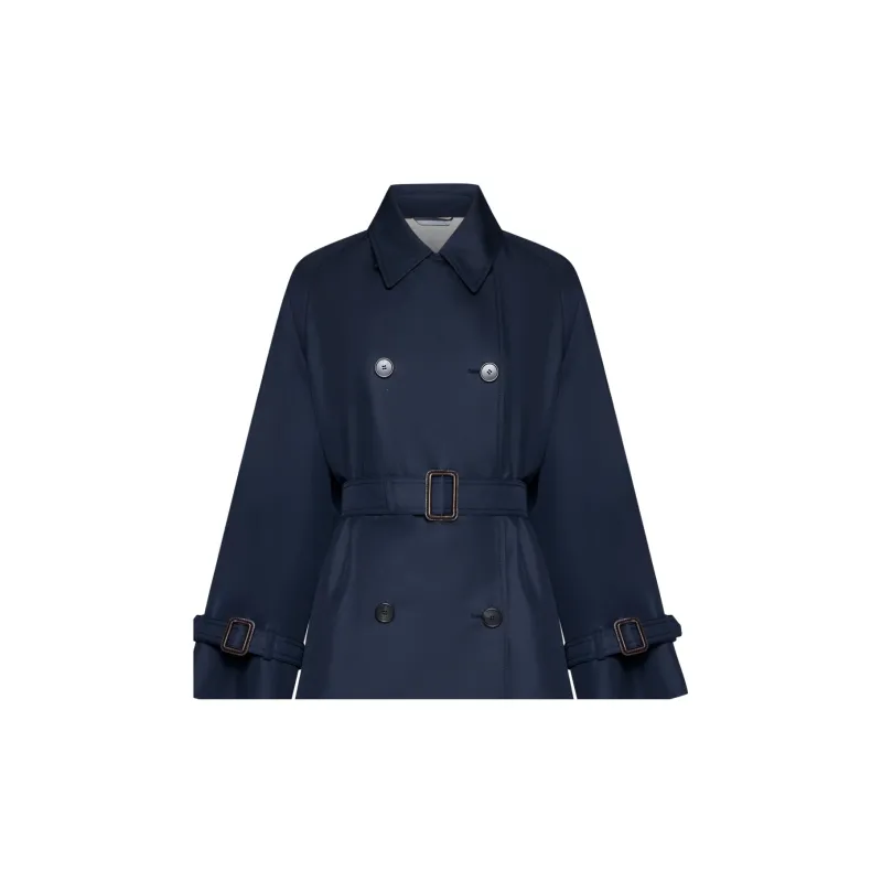 WEEKEND MaxMara Trench Coat Women's Marine Blue-2