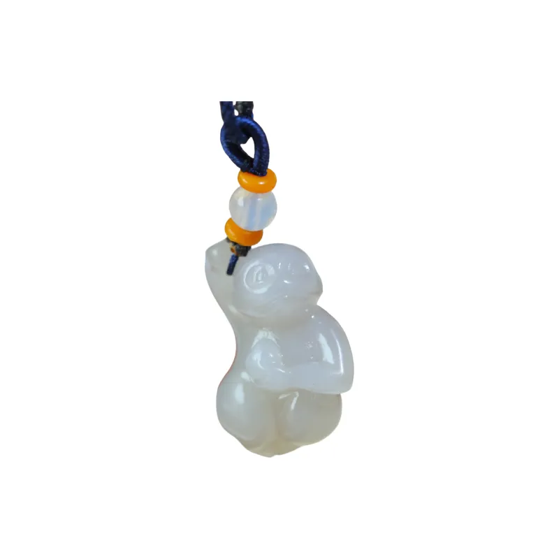Jade Charm Yao Hetian Jade Necklaces White Jade/Pale Greenish White Jade Unisex-8