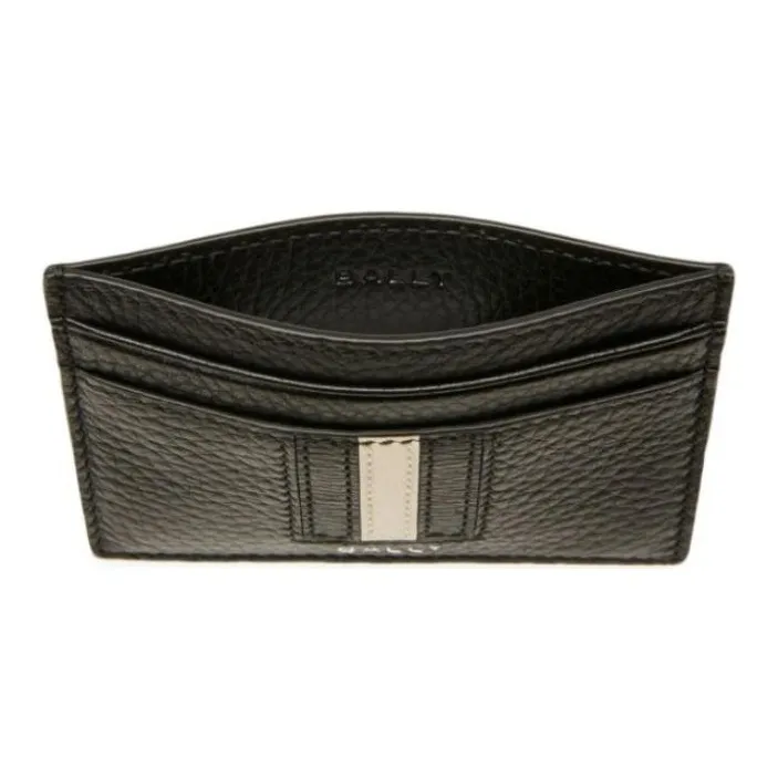 BALLY Striped edge Leather Cardholder-4