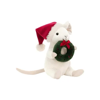 JELLYCAT Forest Animal Collection Happiness Mouse Wreath Dolls Plush Doll 18cm High