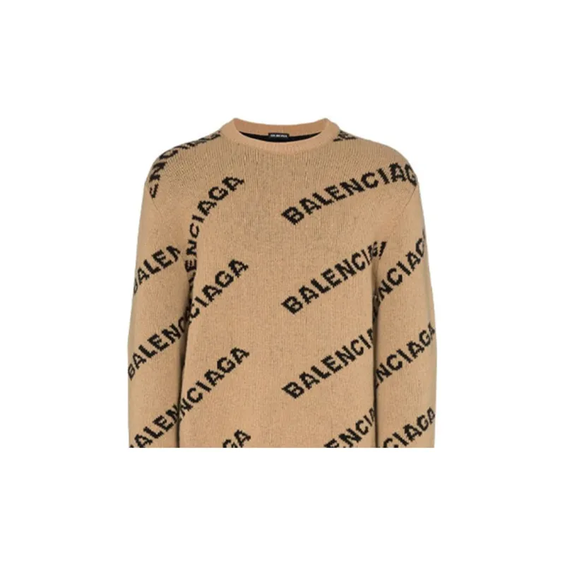 Balenciaga Sweater Loose Fit Men's Brown-5