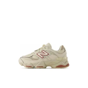 New Balance NB 9060 Anti Slip Wear Resistant Low Top Kids' Running Shoes Beige Children Aged 3 7 Years Old