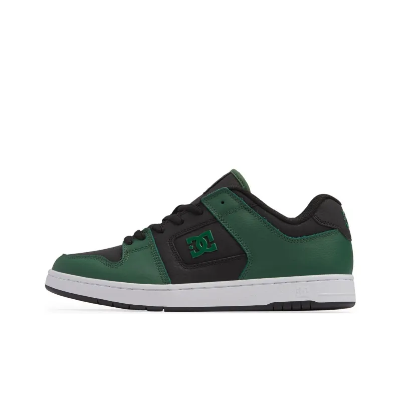 DC Shoes Manteca Slip Resistant Low Top Skateboard Shoes Men's Black Green-0