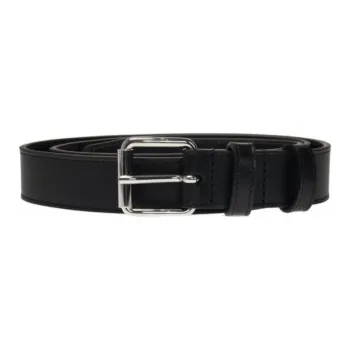 CDG Calfskin Leather Belts Men's Black -