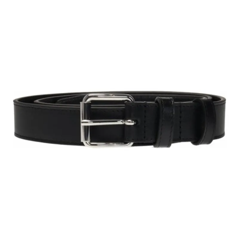 CDG Calfskin Leather Belts Men's Black --0