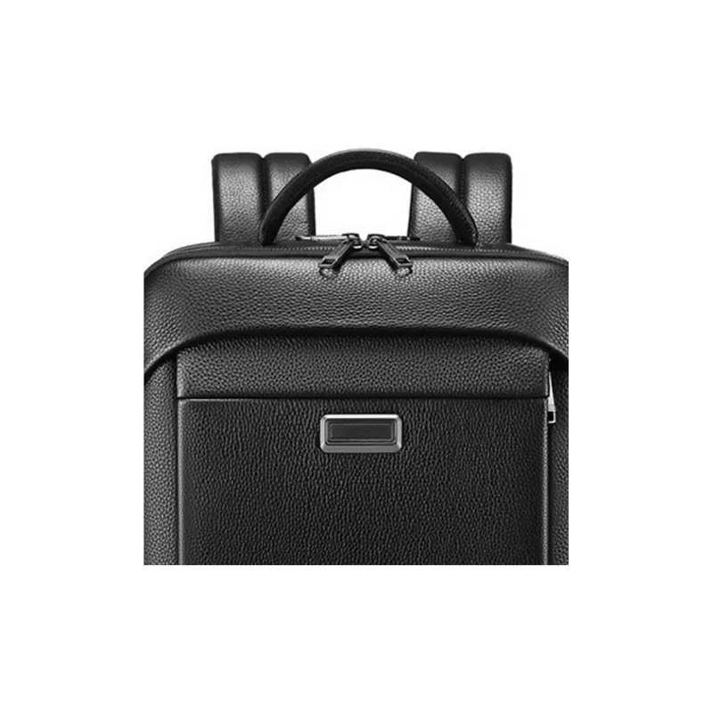 DOSRFINI Cow Leather Backpack Large Size Men's Black-3