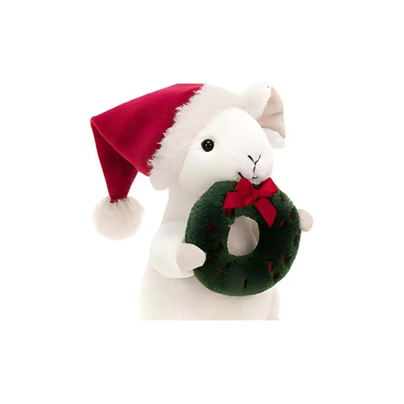 JELLYCAT Forest Animal Collection Happiness Mouse Wreath Dolls Plush Doll 18cm High-2