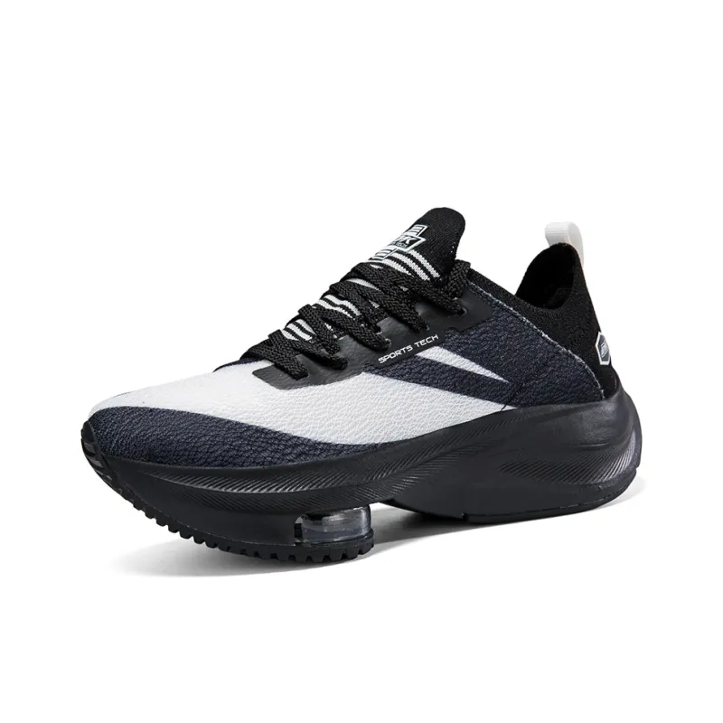 Kinglake Cushioning Slip Resistant Coverage Low Top Casual Running Shoes Unisex White Black-1