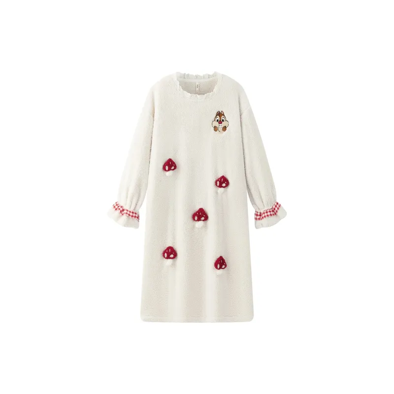 Gongdie x Disney Pajama Robe Women's White-0