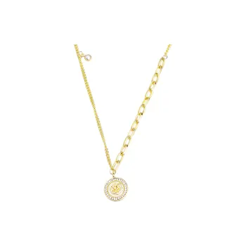 KING OF BLING Alloy, Mother Of Pearl, Zircon Necklaces Women's Good Luck