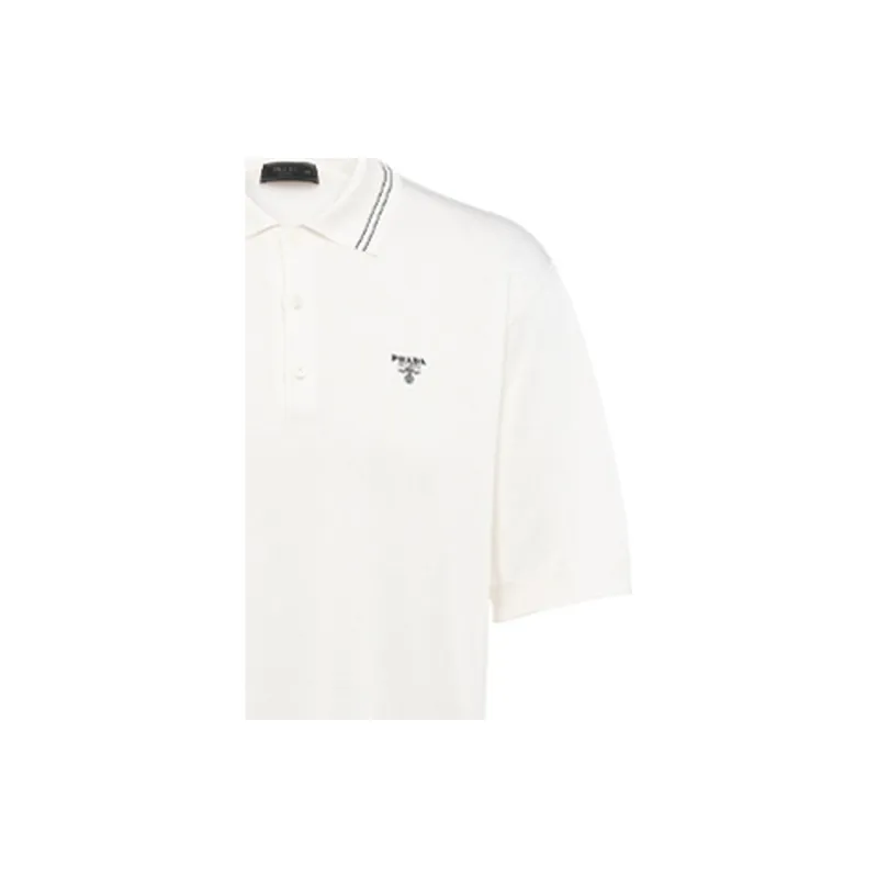 PRADA Polo Shirts Men White-5