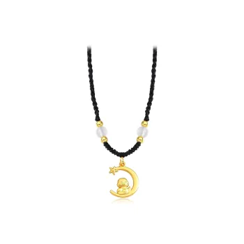 WANLIACC Alloy Moon Snake Necklace Women's
