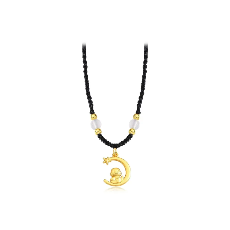 WANLIACC Alloy Moon Snake Necklace Women's-0