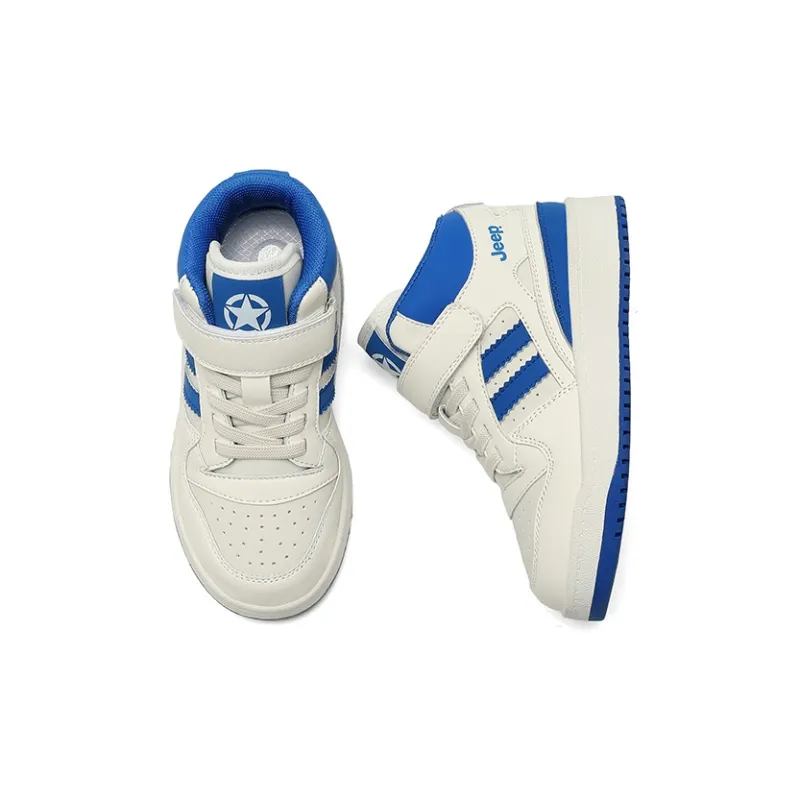 Jeep Anti-Slip Wear-Resistant Kids' Skateboarding Shoes Beige Royal Blue Kids'-7