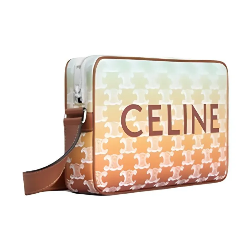 CELINE Canvas Messenger Bag, Shoulder Bag, Crossbody Bag Medium Size Men's Multicolor-1