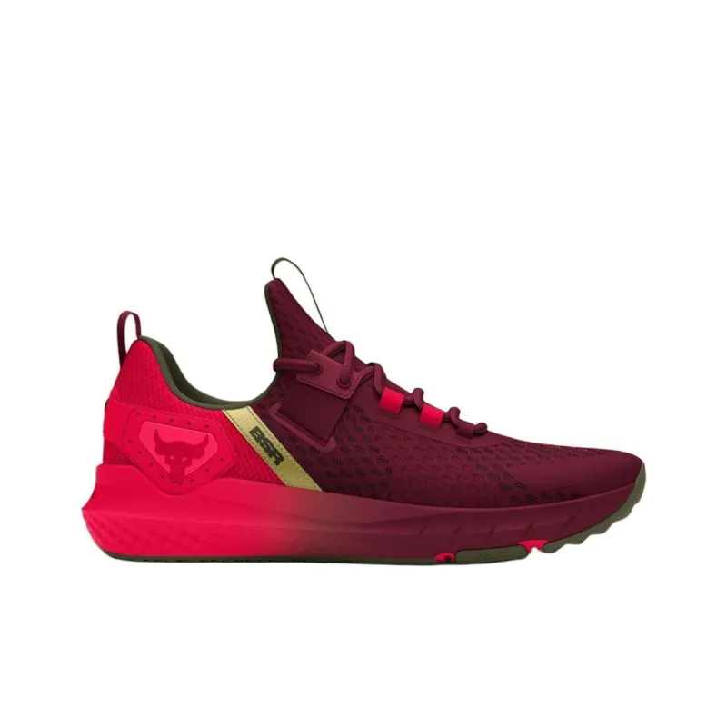 Red One x Under Armour Project Rock BSR 4 Anti-Slip Wear-Resistant Low-Top Training Shoes Unisex Red-1