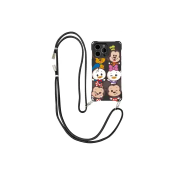 Disney Silicone Material Square Lanyard Cartoon Mickey Phone Cases Compatible With Apple 16 Pro Max/Pro/Plus/15/14/13