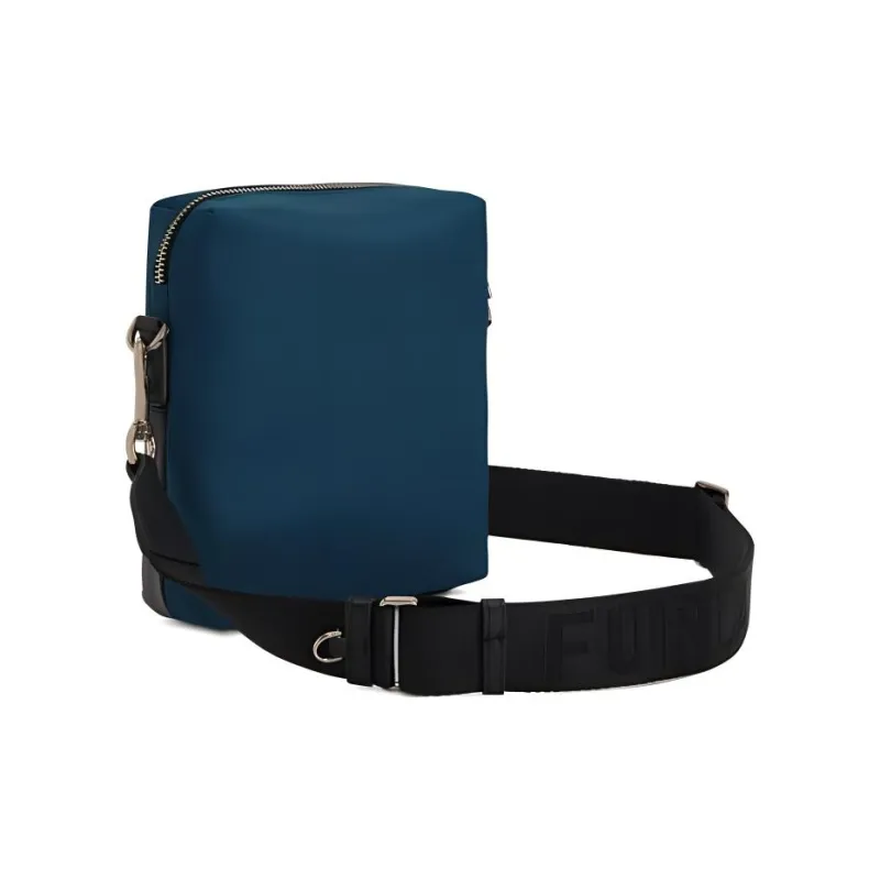 Furla Nylon Camera Bag Shoulder Bag Crossbody Bag Small Size Men's Blue & Black-2