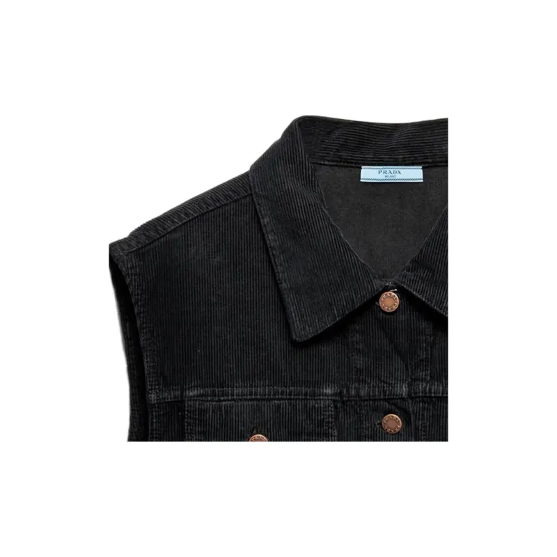 PRADA Corduroy Denim Vest-4