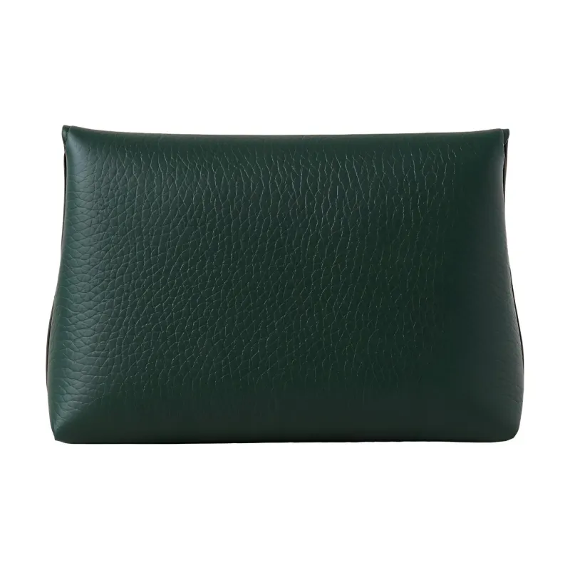 Mulberry Darley Coarse Grained Cow Leather Makeup Clutch Regular Women's Classic Green-2