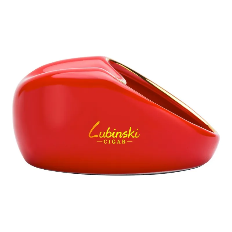 LUBINSKI Ceramic Ashtrays Red/Black/Yellow-7